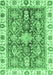 Machine Washable Oriental Emerald Green Traditional Area Rugs, wshabs3528emgrn