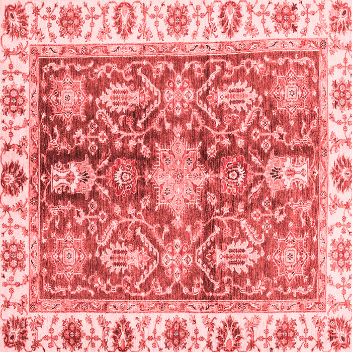 Machine Washable Oriental Red Traditional Rug, wshabs3528red