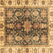 Square Oriental Brown Traditional Rug, abs3529brn