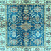 Square Oriental Light Blue Traditional Rug, abs3529lblu