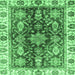 Square Oriental Emerald Green Traditional Rug, abs3529emgrn