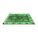 Sideview of Machine Washable Oriental Emerald Green Traditional Area Rugs, wshabs3529emgrn