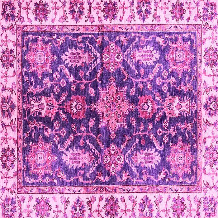 Square Oriental Pink Traditional Rug, abs3529pnk
