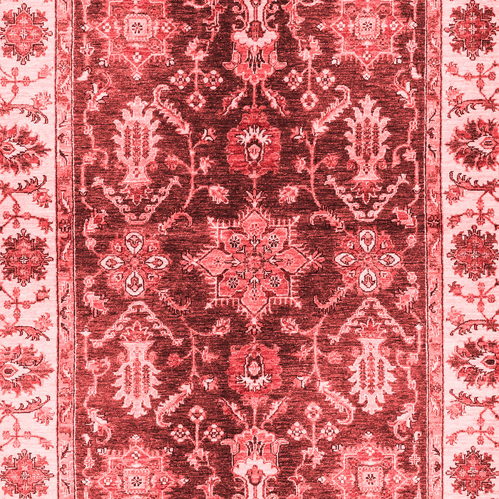 Machine Washable Oriental Red Traditional Rug, wshabs3529red