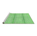 Sideview of Machine Washable Abstract Green Modern Area Rugs, wshabs352grn