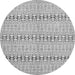 Round Abstract Gray Modern Rug, abs352gry