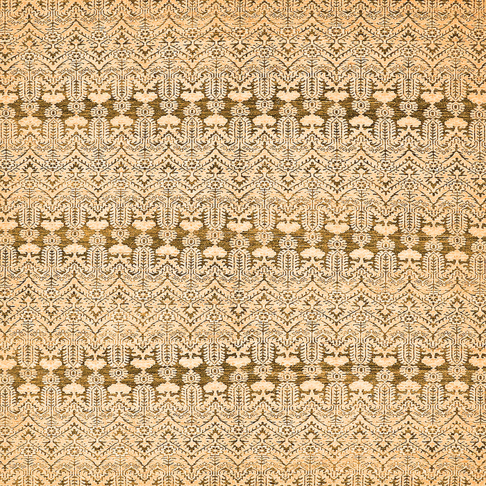 Square Machine Washable Abstract Orange Modern Area Rugs, wshabs352org
