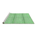 Sideview of Machine Washable Abstract Emerald Green Modern Area Rugs, wshabs352emgrn