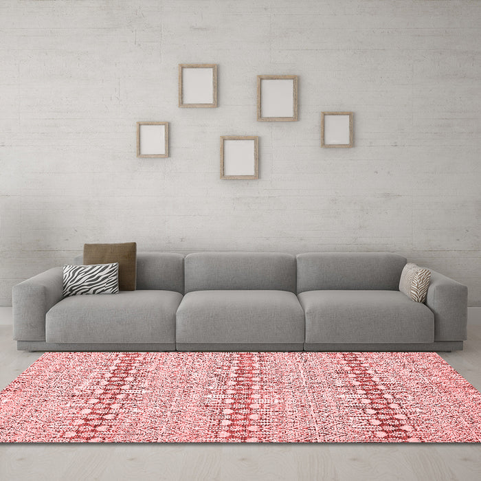 Modern Red Washable Rugs
