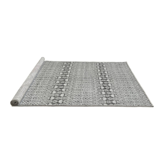 Sideview of Machine Washable Abstract Gray Modern Rug, wshabs352gry