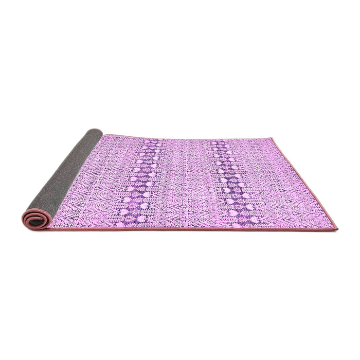 Sideview of Abstract Purple Modern Rug, abs352pur