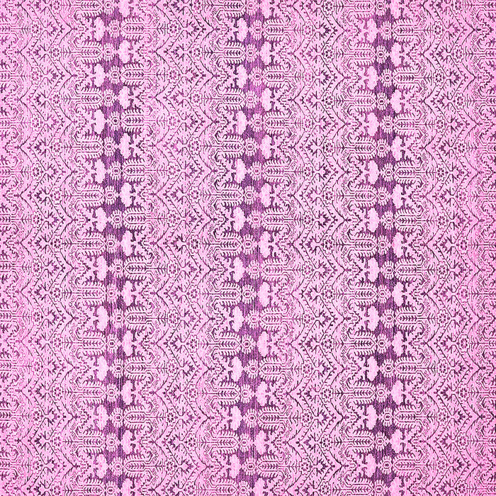 Square Machine Washable Abstract Pink Modern Rug, wshabs352pnk