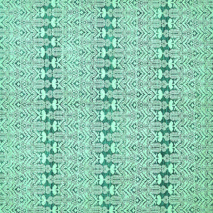 Square Machine Washable Abstract Turquoise Modern Area Rugs, wshabs352turq