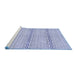 Sideview of Machine Washable Abstract Blue Modern Rug, wshabs352blu