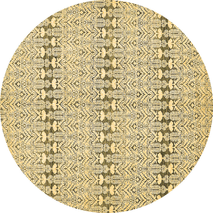Round Machine Washable Abstract Brown Modern Rug, wshabs352brn