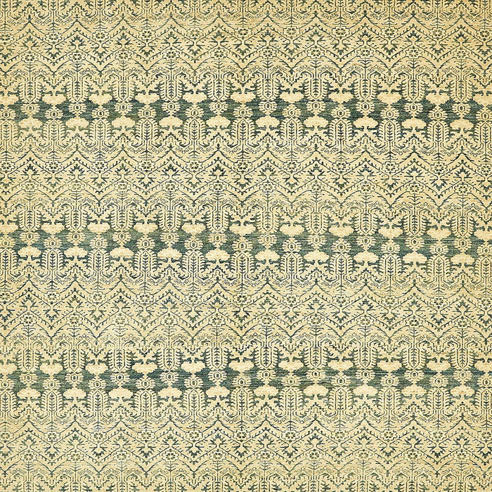 Square Machine Washable Abstract Dark Moccasin Green Rug, wshabs352