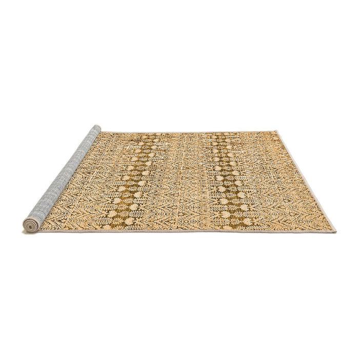 Sideview of Machine Washable Abstract Orange Modern Area Rugs, wshabs352org