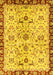 Machine Washable Abstract Yellow Modern Rug, wshabs3530yw