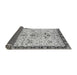 Sideview of Abstract Gray Modern Rug, abs3530gry