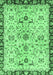 Machine Washable Abstract Emerald Green Modern Area Rugs, wshabs3530emgrn