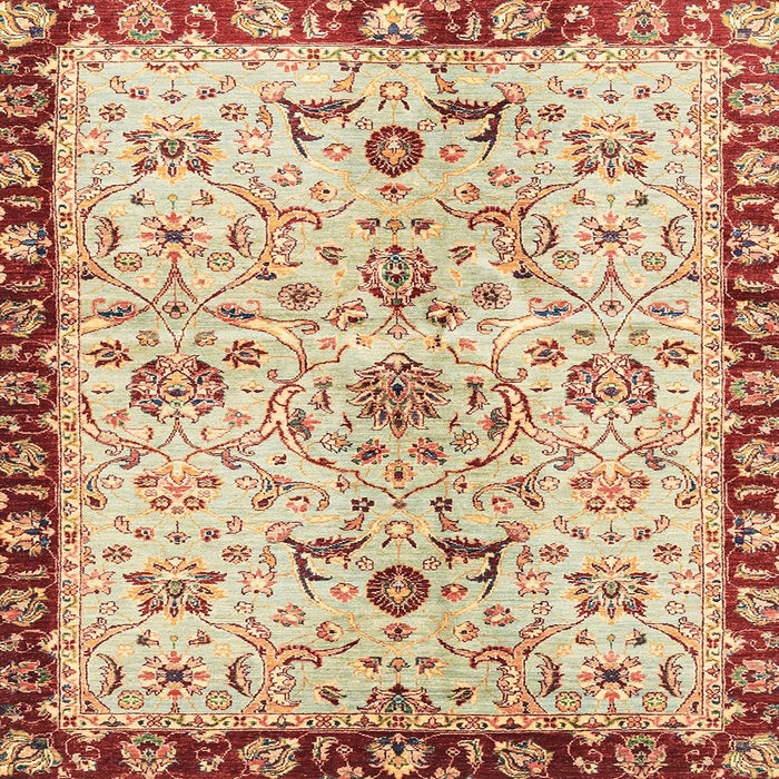 Square Abstract Brown Gold Modern Rug, abs3530