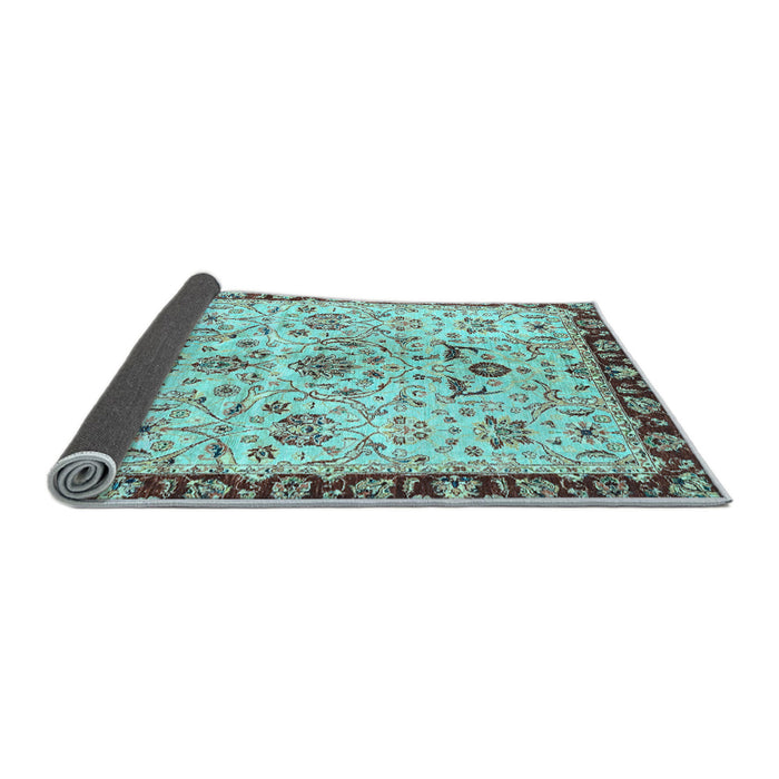 Sideview of Abstract Light Blue Modern Rug, abs3530lblu