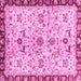 Square Abstract Pink Modern Rug, abs3530pnk