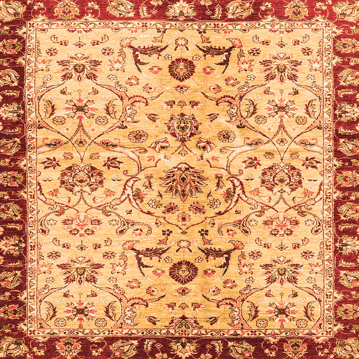 Square Abstract Orange Modern Rug, abs3530org