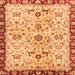 Square Abstract Orange Modern Rug, abs3530org