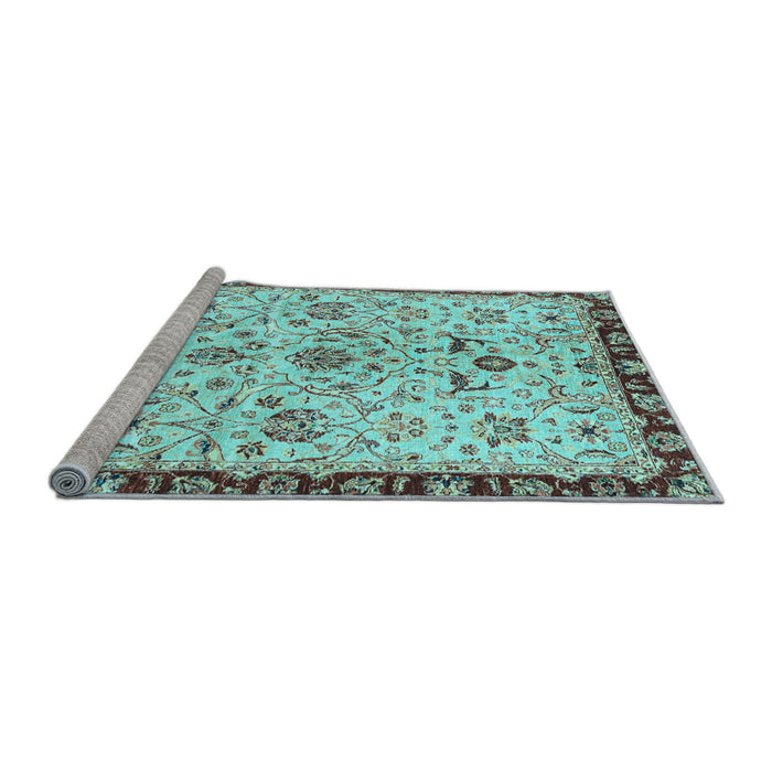 Sideview of Machine Washable Abstract Light Blue Modern Rug, wshabs3530lblu