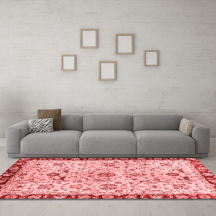 Modern Red Washable Rugs