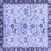 Square Abstract Blue Modern Rug, abs3530blu