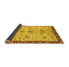 Sideview of Abstract Yellow Modern Rug, abs3530yw