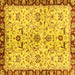 Square Abstract Yellow Modern Rug, abs3530yw