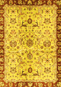 Abstract Yellow Modern Rug, abs3530yw