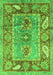 Machine Washable Oriental Green Traditional Area Rugs, wshabs3531grn