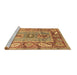 Sideview of Machine Washable Oriental Brown Traditional Rug, wshabs3531brn