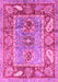 Machine Washable Oriental Pink Traditional Rug, wshabs3531pnk