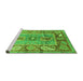 Sideview of Machine Washable Oriental Green Traditional Area Rugs, wshabs3531grn