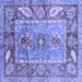 Square Oriental Blue Traditional Rug, abs3531blu