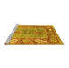 Sideview of Machine Washable Oriental Yellow Traditional Rug, wshabs3531yw