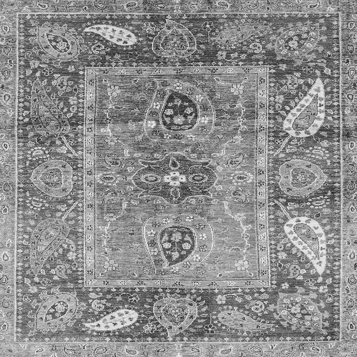 Square Oriental Gray Traditional Rug, abs3531gry