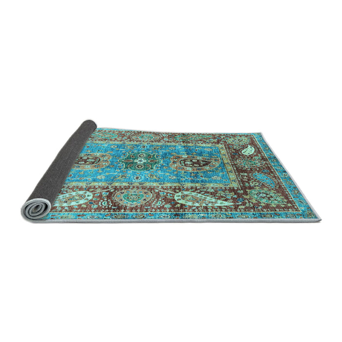 Sideview of Oriental Light Blue Traditional Rug, abs3531lblu