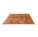Sideview of Machine Washable Oriental Orange Traditional Area Rugs, wshabs3531org