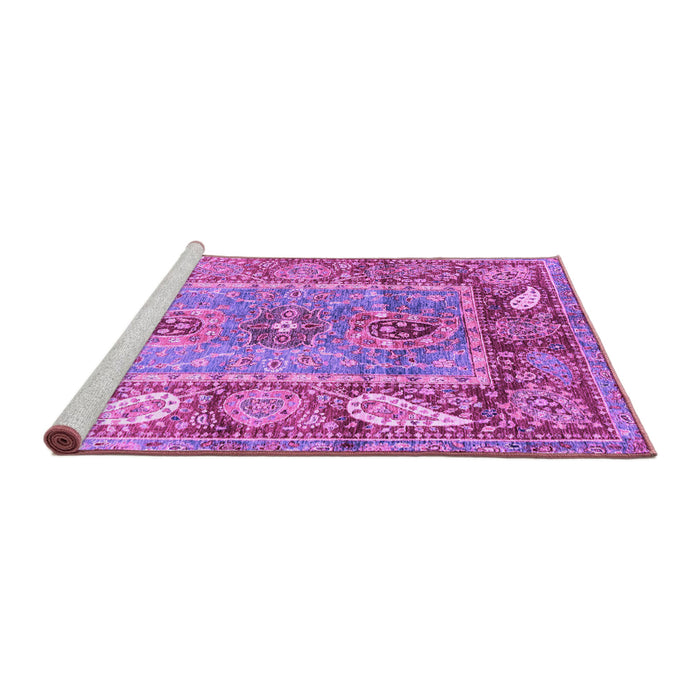 Sideview of Machine Washable Oriental Purple Traditional Area Rugs, wshabs3531pur