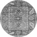 Round Oriental Gray Traditional Rug, abs3531gry