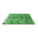 Sideview of Machine Washable Oriental Emerald Green Traditional Area Rugs, wshabs3531emgrn