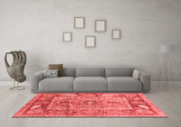 Machine Washable Oriental Red Traditional Rug, wshabs3531red