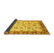 Sideview of Abstract Yellow Modern Rug, abs3532yw