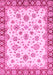 Machine Washable Abstract Pink Modern Rug, wshabs3532pnk